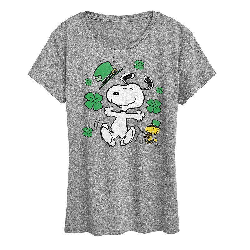 Womens Peanuts Snoopy St. Patricks Day Graphic Tee Product Image