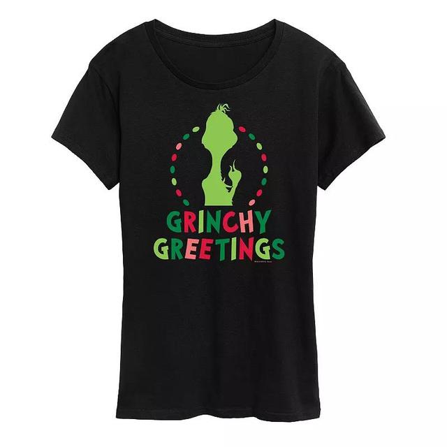 Womens Dr. Seuss The Grinch Grinchy Greetings Graphic Tee, Girls Product Image