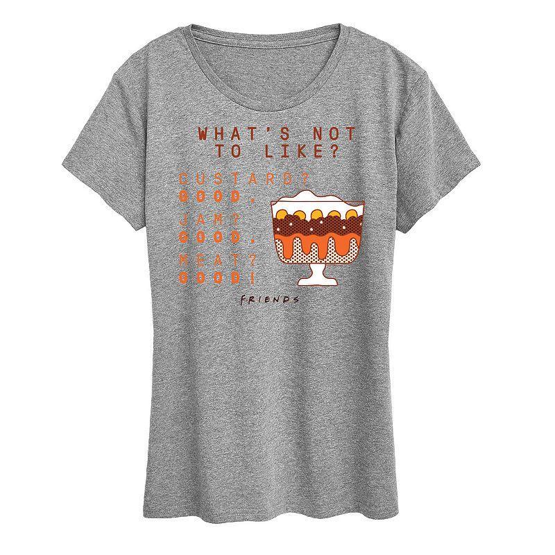 Womens Friends Whats Not To Like Graphic Tee, Girls Grey Gray Product Image