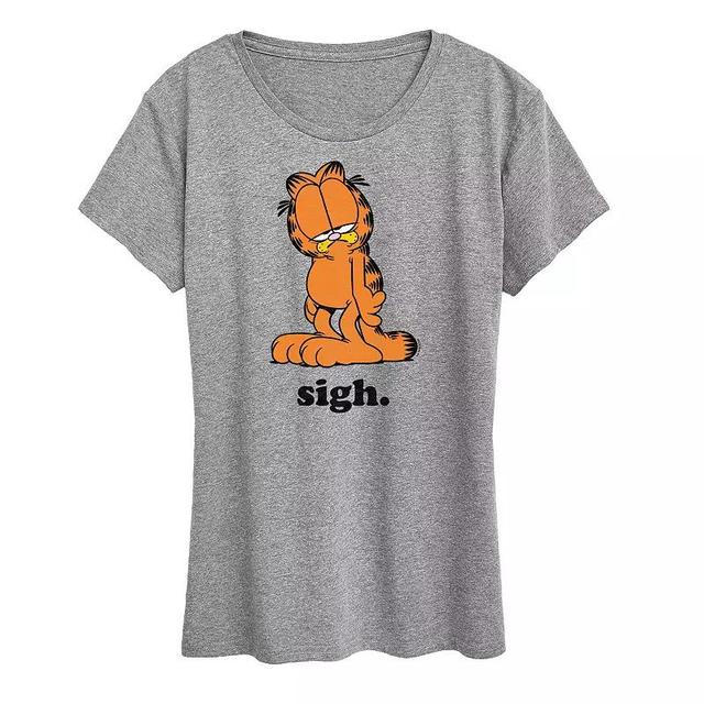 Womens Garfield Sigh Graphic Tee Product Image