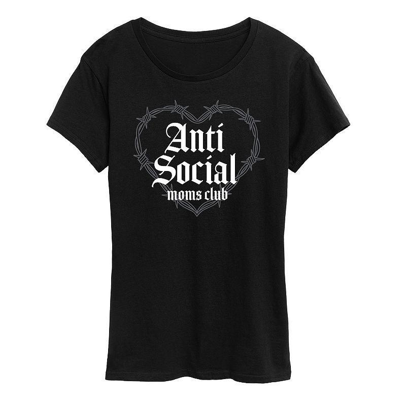 Womens Anti Social Moms Club Graphic Tee Product Image