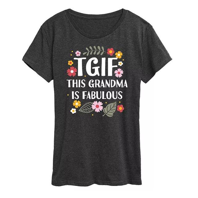 Womens TGIF This Grandma Is Fab Graphic Tee Product Image