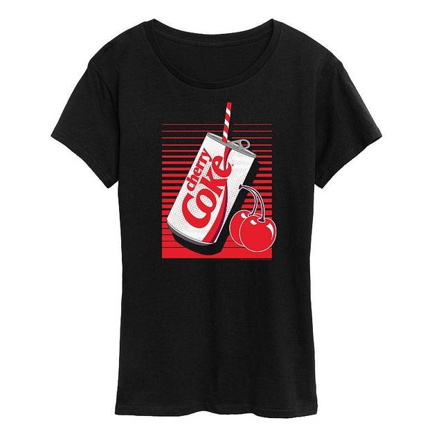 Womens Cherry Coke Can Graphic Tee Black Product Image