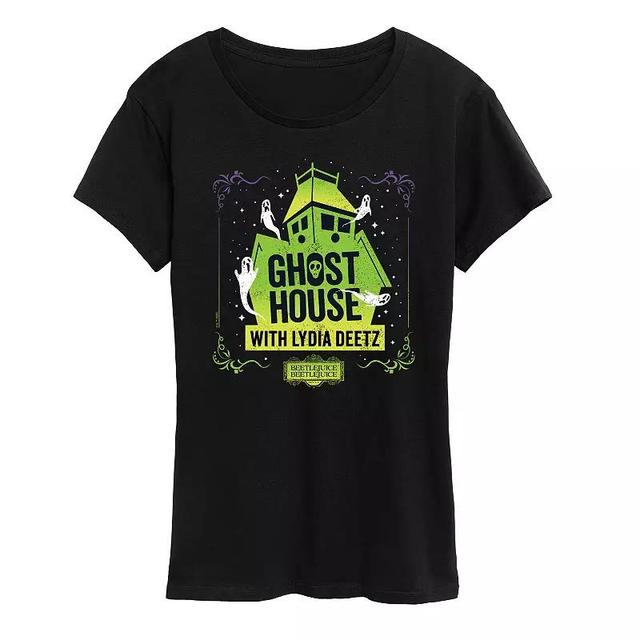 Womens Beetlejuice 2 Ghost House With Lydia Graphic Tee Product Image