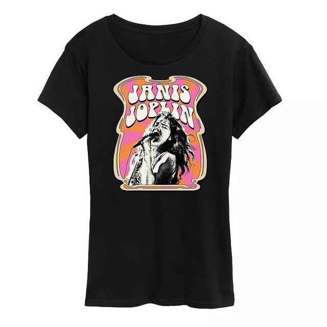 Womens Janis Joplin Poster Style Graphic Tee, Girls Product Image