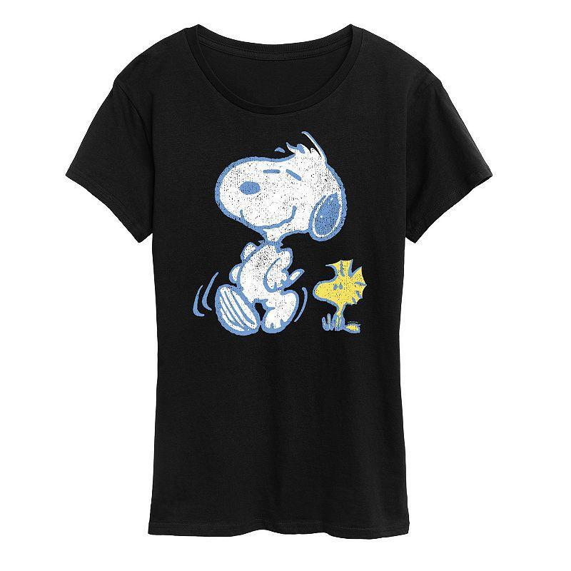 Womens Peanuts Pastels Graphic Tee Blue Product Image