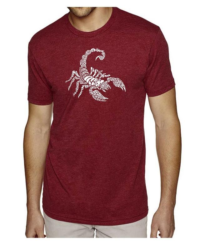 La Pop Art Mens Premium Word Art T-Shirt - Types of Scorpions Product Image