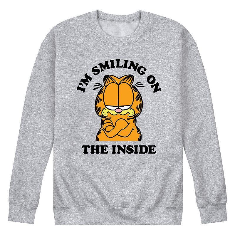 Mens Garfield Smiling On Inside Sweatshirt Product Image