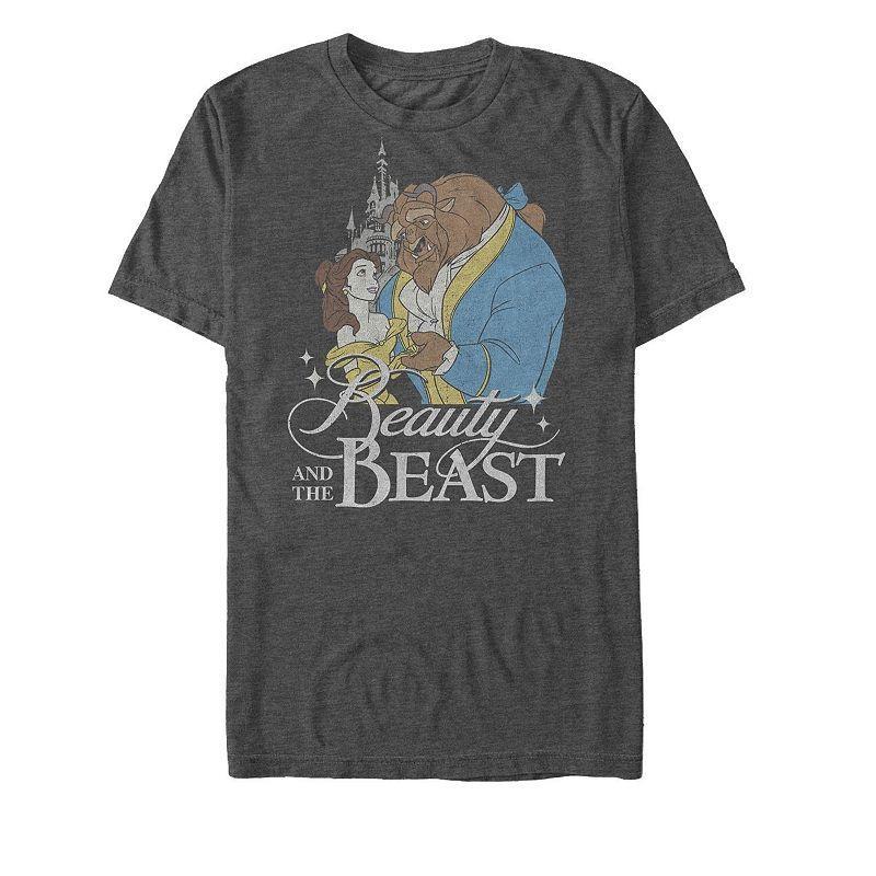 Disneys Beauty and the Beast Classic Couple Mens Tee Grey Heather Product Image