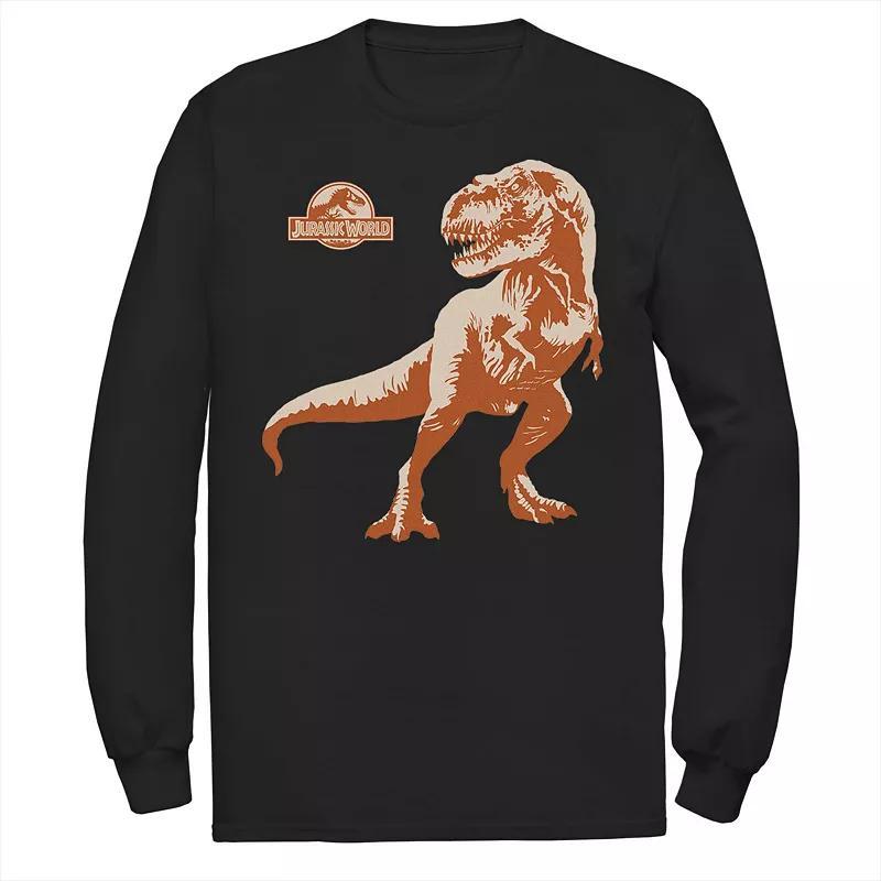 Mens Jurassic Park Orange Hue T-Rex Portrait Logo Tee Product Image