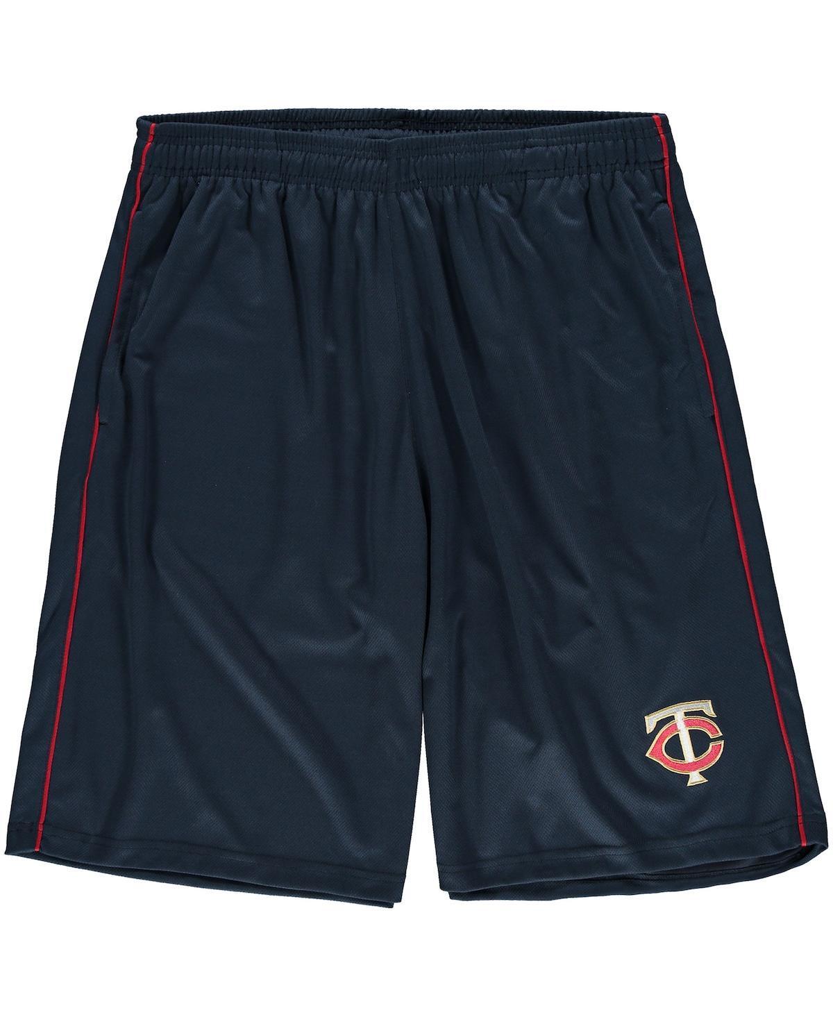 Mens Majestic Minnesota Twins Big & Tall Mesh Shorts Blue Product Image