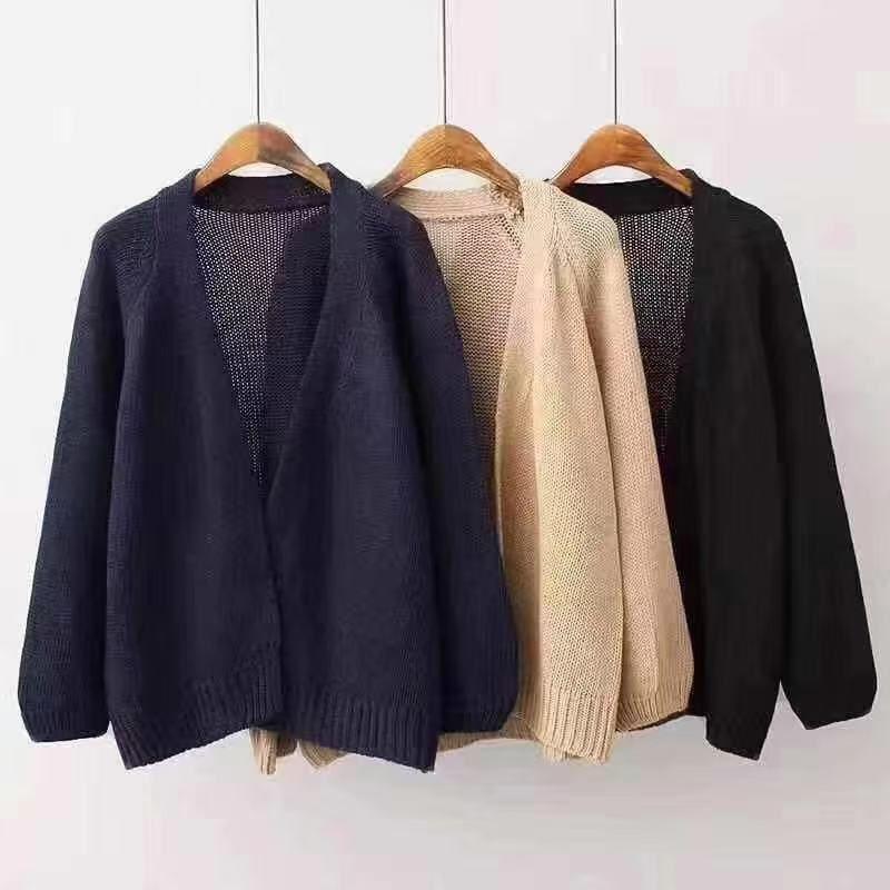 Plain Open Front Cardigan Product Image