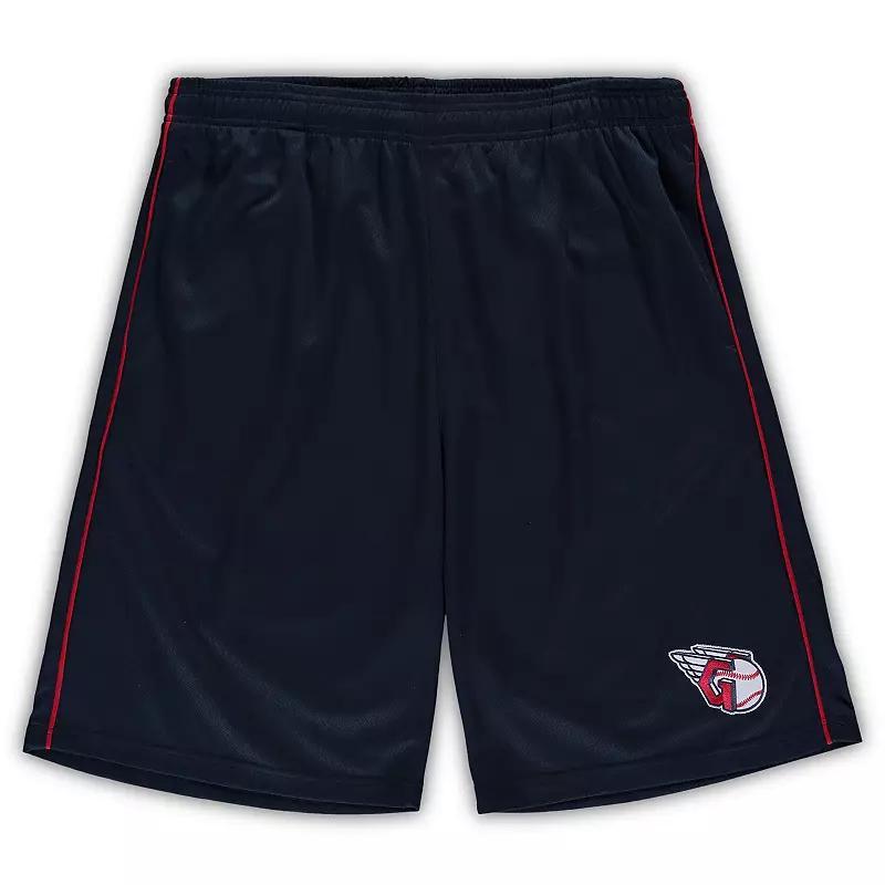 Mens Navy Cleveland Guardians Big & Tall Mesh Shorts Grd Blue Product Image