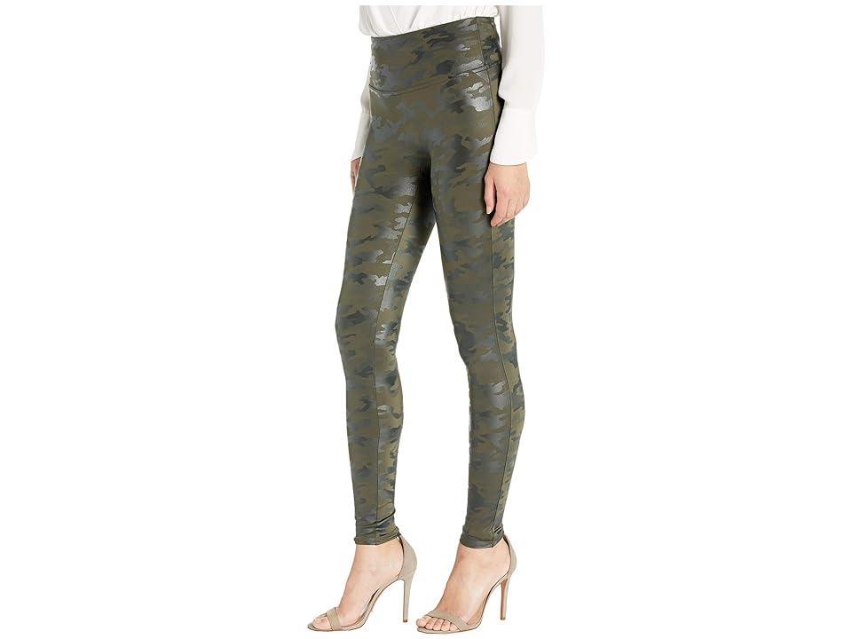 Spanx Women's Faux Leather Camo Legging Matte Black Camo Product Image