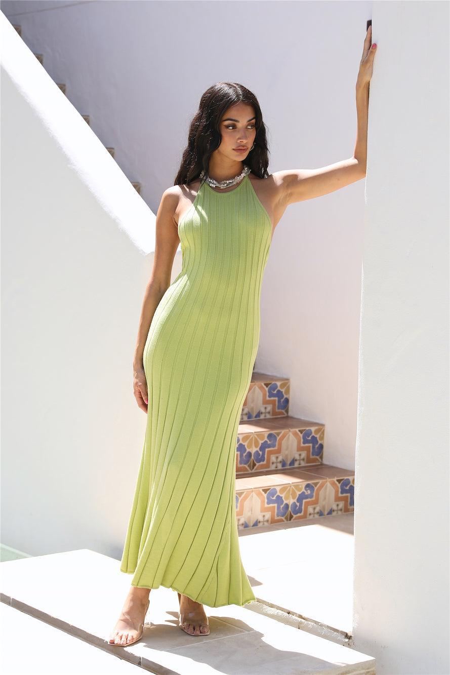 Young Heart Midi Dress Lime Product Image