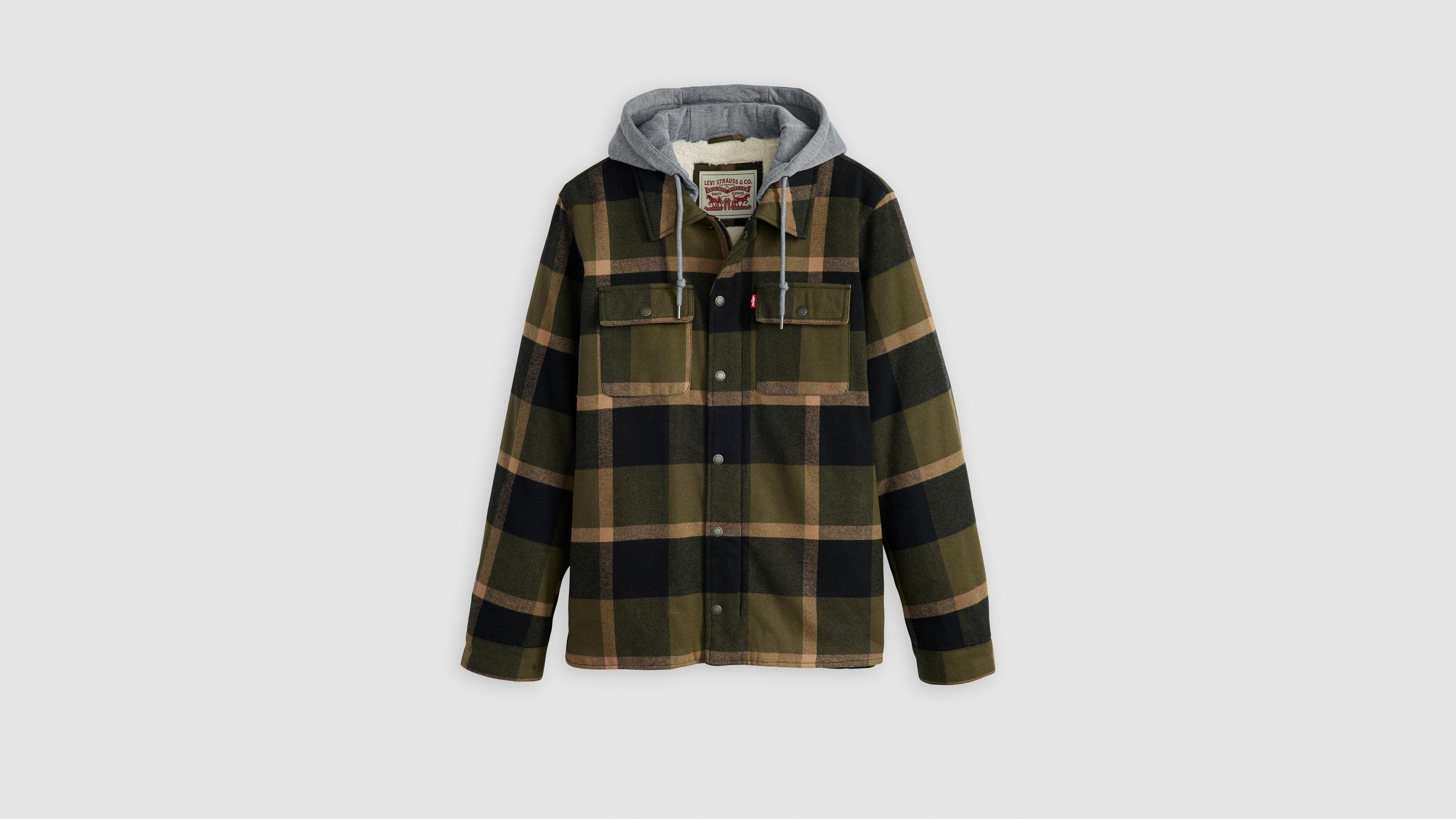 Cotton Plaid Sherpa Lined Shacket Product Image