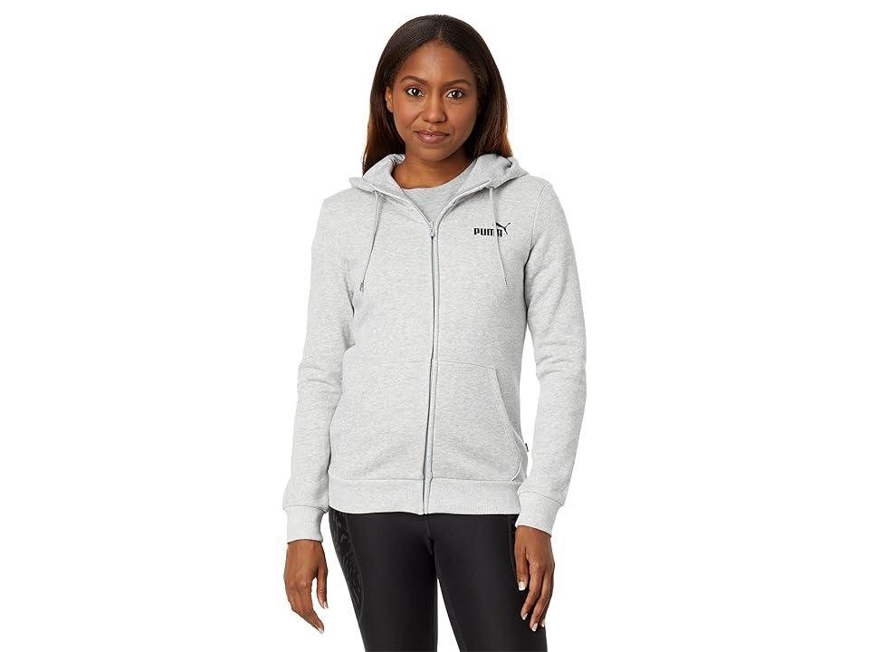 PUMA Essentials Small Logo Full Zip Hoodie (Light Heather) Women's Clothing product image