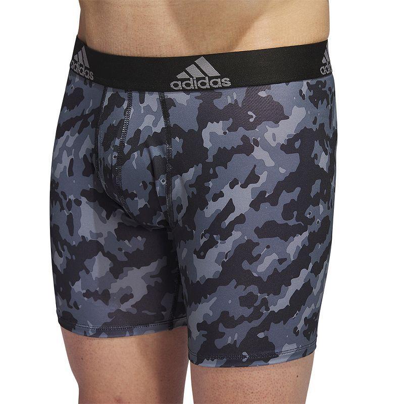 adidas Performance Boxer Brief Underwear 1-Pack (Elements Camo Black/OnixOnix Grey) Men's Underwear Product Image