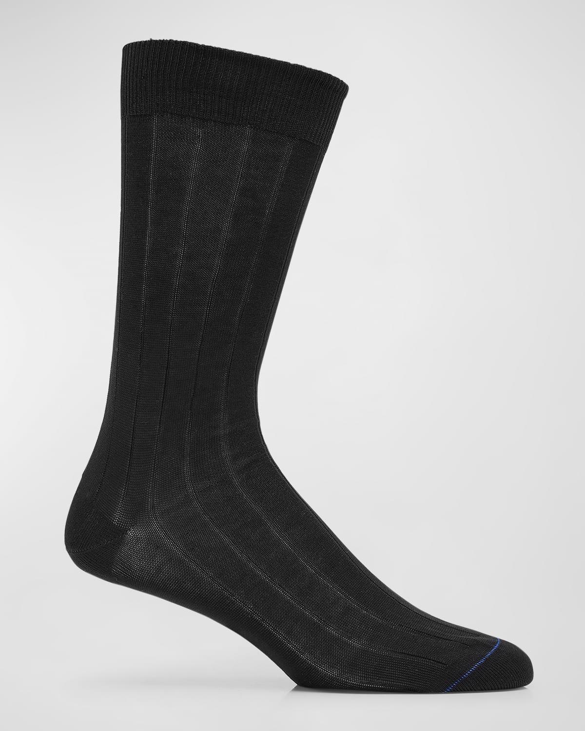 Mens 2-Pack Ribbed Crew Socks Product Image