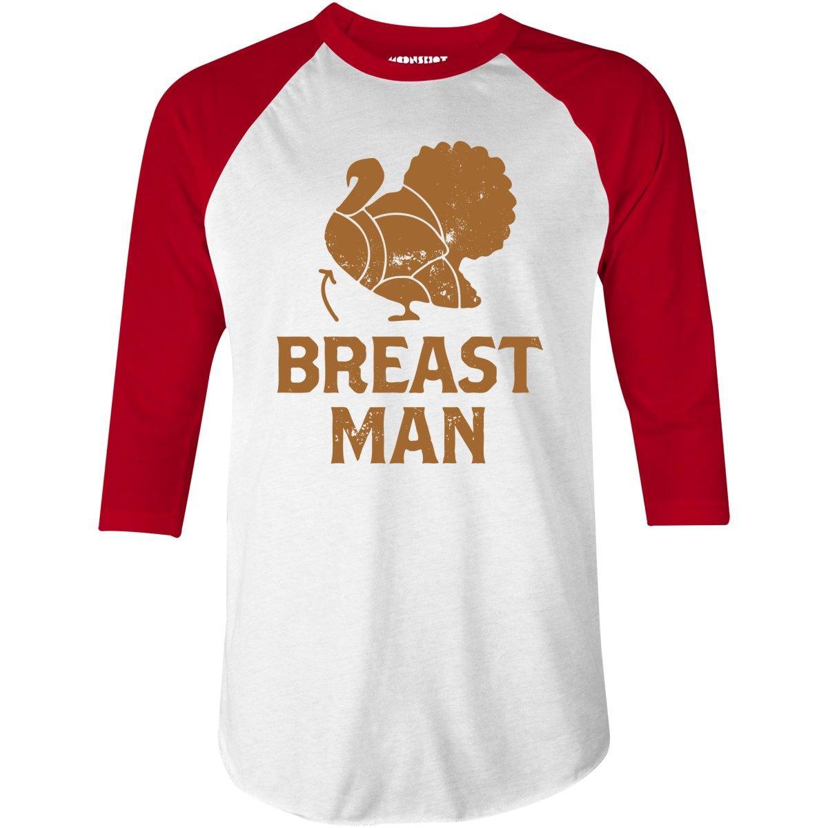 Breast Man - 3/4 Sleeve Raglan T-Shirt Male Product Image