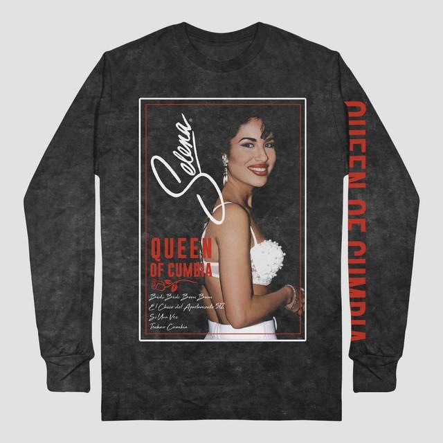 Mens Selena Long Sleeve Graphic T-Shirt - Black Product Image