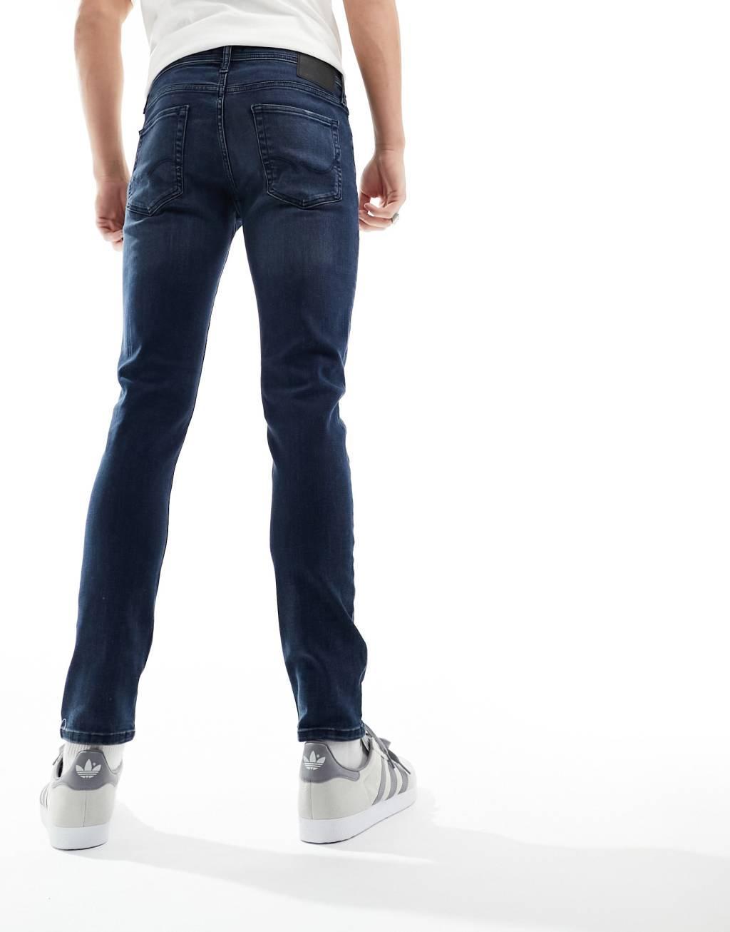 Jack & Jones Glenn slim jeans in dark blue wash  Product Image