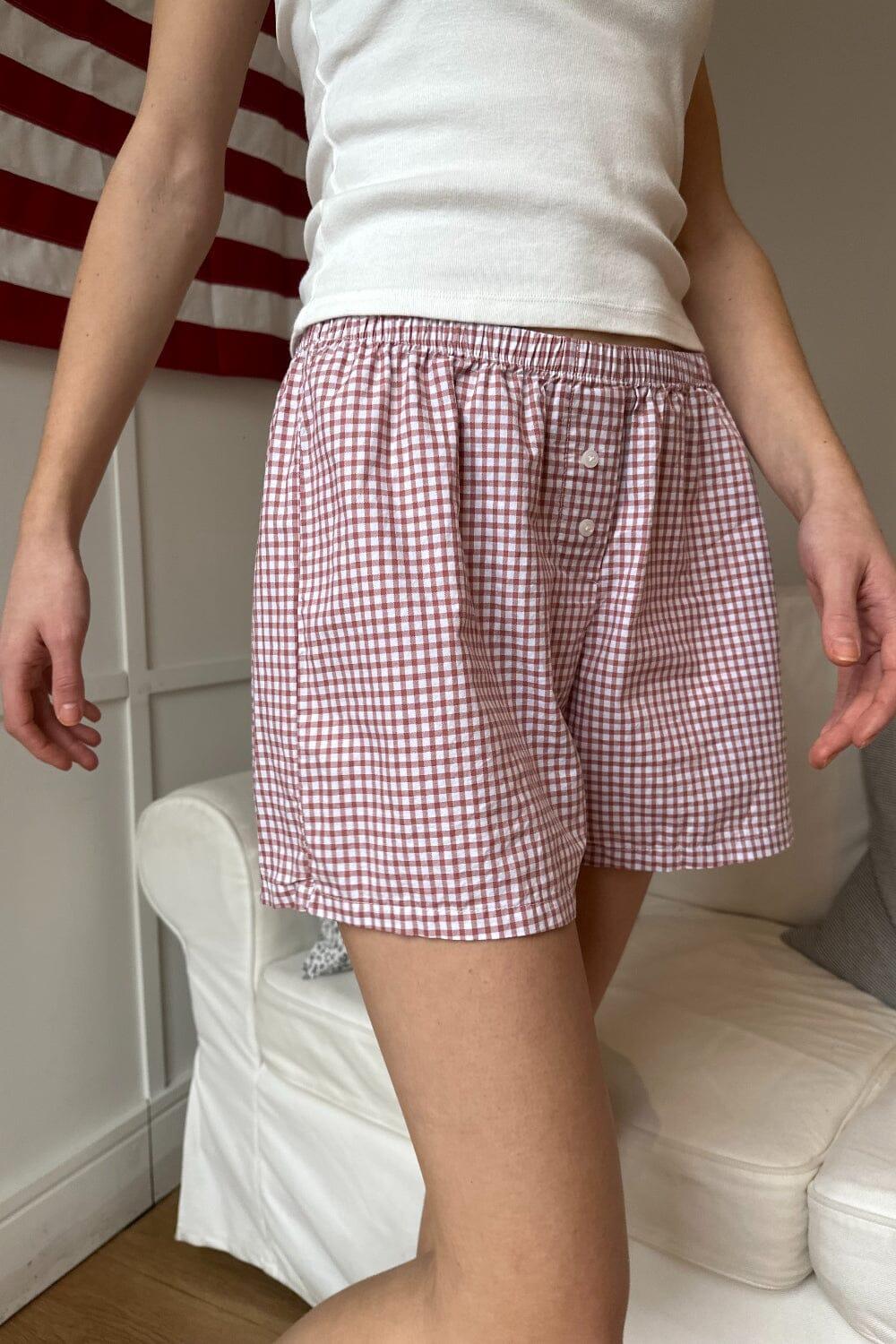 Keira Long Gingham Boxer Shorts Product Image