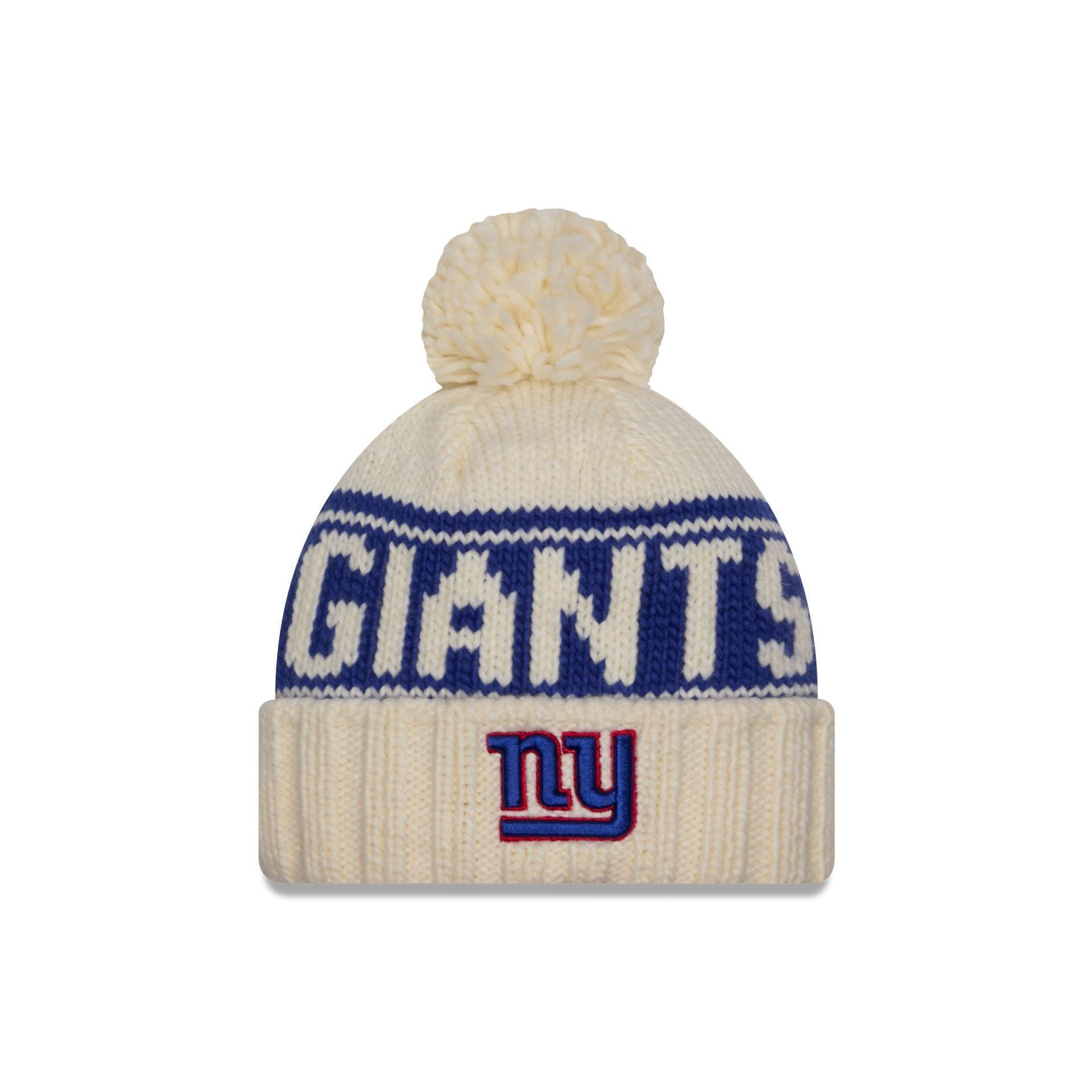 New York Giants 2024 Cold Weather Chrome Pom Knit Hat Female Product Image