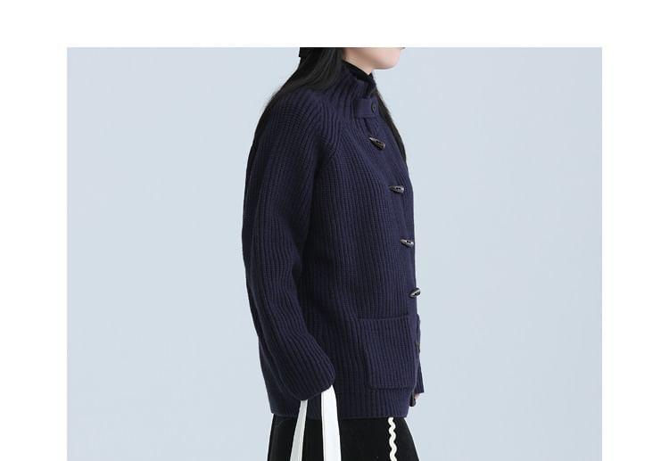 Plain Pocket Detail Ribbed Cardigan Product Image