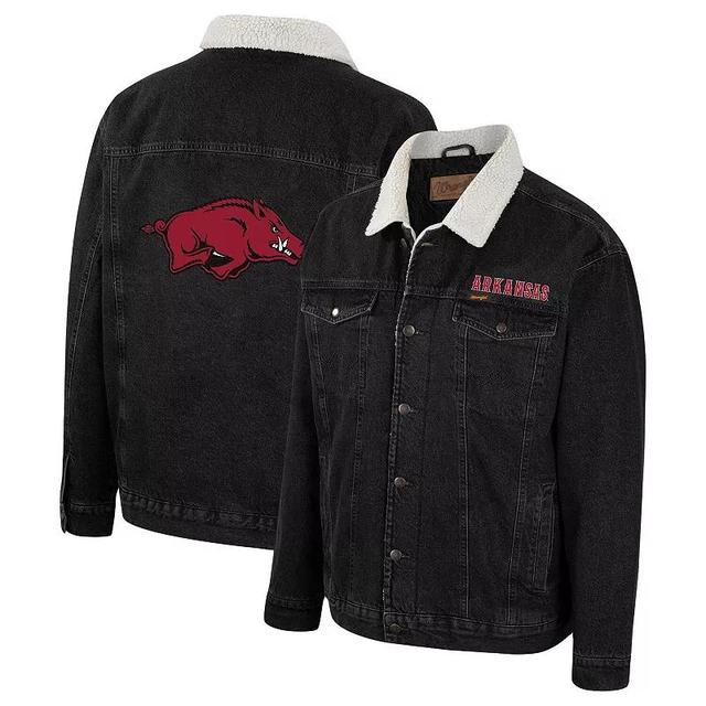 Mens Colosseum x Wrangler Charcoal Arkansas Razorbacks Western Button-Up Denim Jacket Product Image