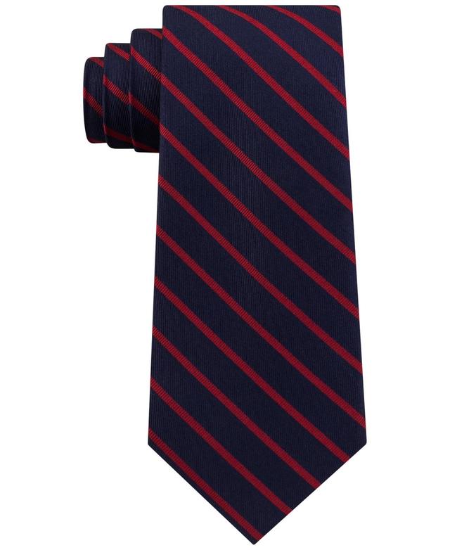 Tommy Hilfiger Mens Exotic Woven Striped Silk Tie Product Image