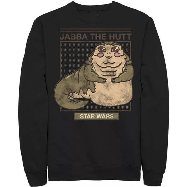 Mens Star Wars Jabba The Hutt Cartoon Cute Portrait Grid Sweatshirt Product Image