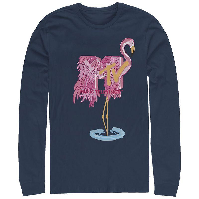 Mens MTV Flamingo Logo Graphic Tee Blue Product Image