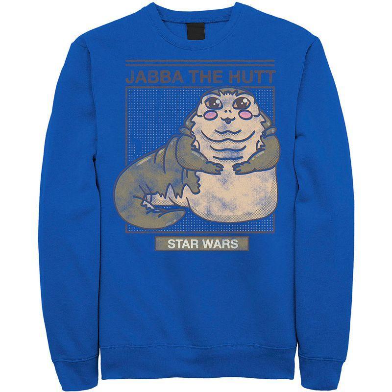 Mens Star Wars Jabba The Hutt Cartoon Cute Portrait Grid Sweatshirt Product Image