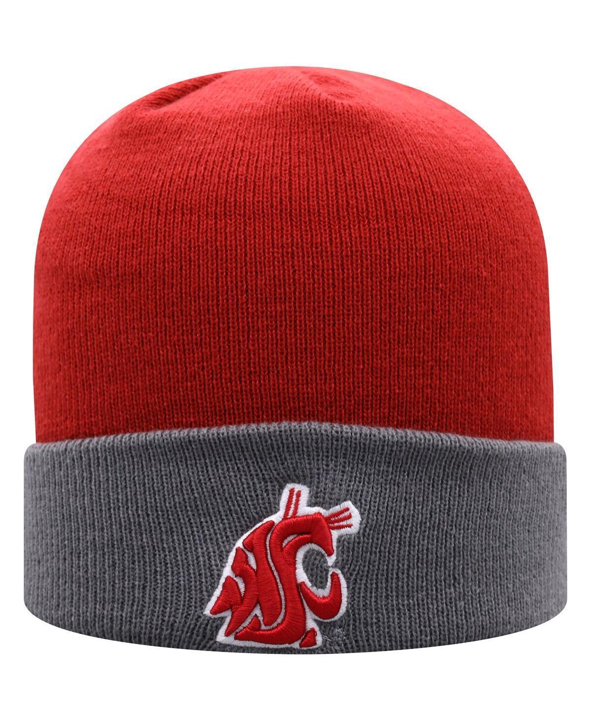 Mens Top of the World Crimson Washington State Cougars Core 2-Tone Cuffed Knit Hat - Crimson Product Image