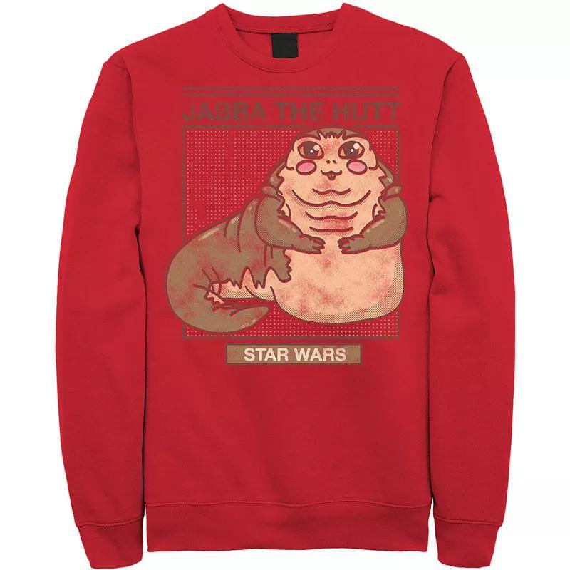 Mens Star Wars Jabba The Hutt Cartoon Cute Portrait Grid Sweatshirt Product Image