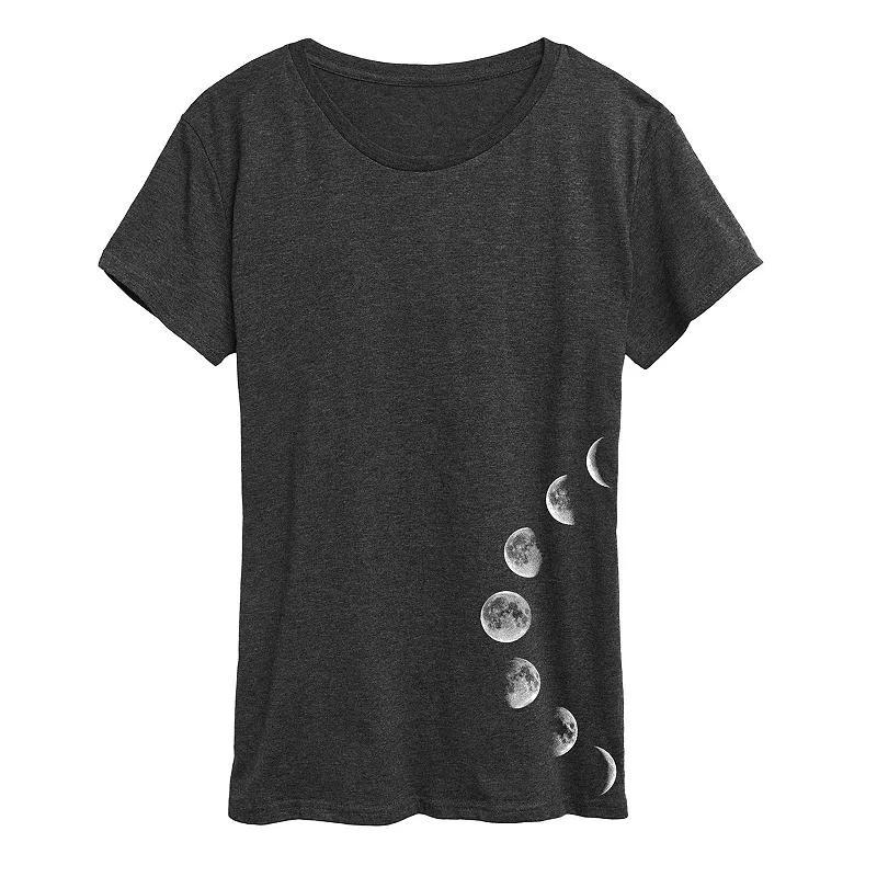 Womens Moon Phases Graphic Tee Product Image