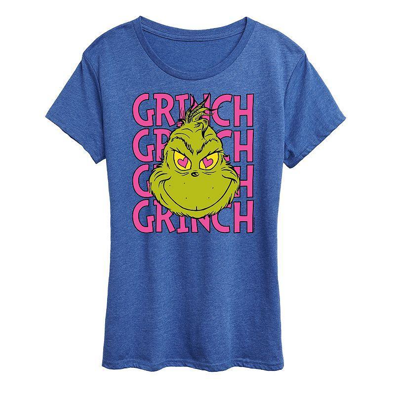 Womens Grinch Stacked Graphic Tee Product Image