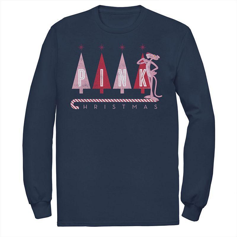 Mens Pink Panther Pink Christmas Tee Product Image