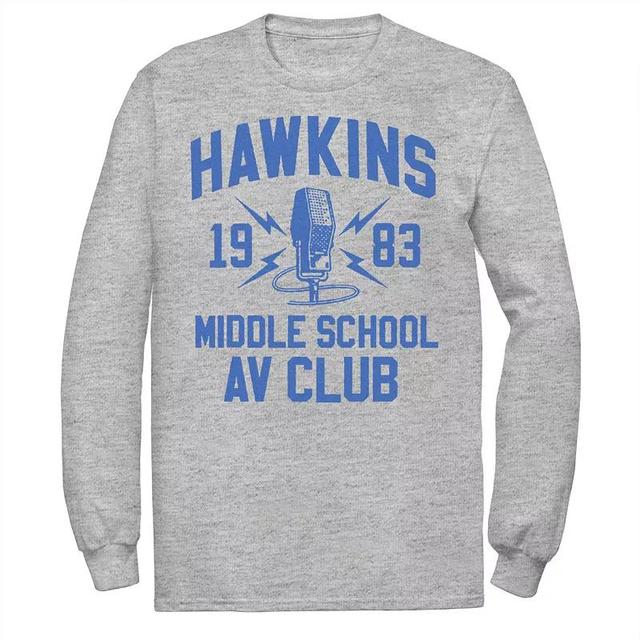 Mens Stranger Things Hawkins Middle School AV Club 1983 Tee Athletic Grey Product Image