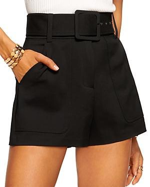 Womens Kasey Belted High-Rise Shorts Product Image