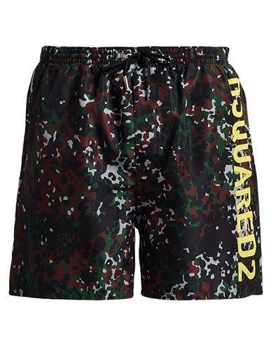 DSQUARED2 Camouflage-print Swim Shorts In Green Product Image