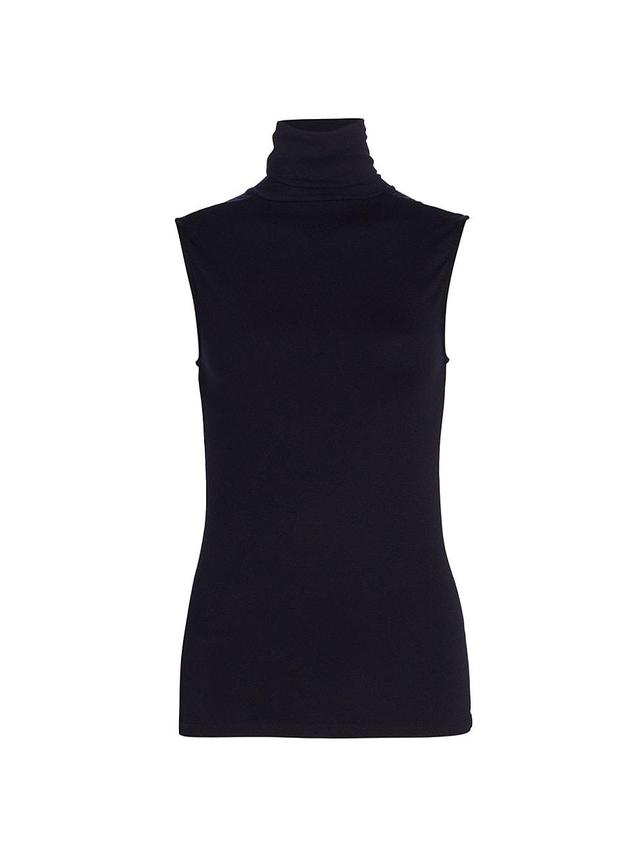 Womens Soft Touch Sleeveless Turtleneck Product Image