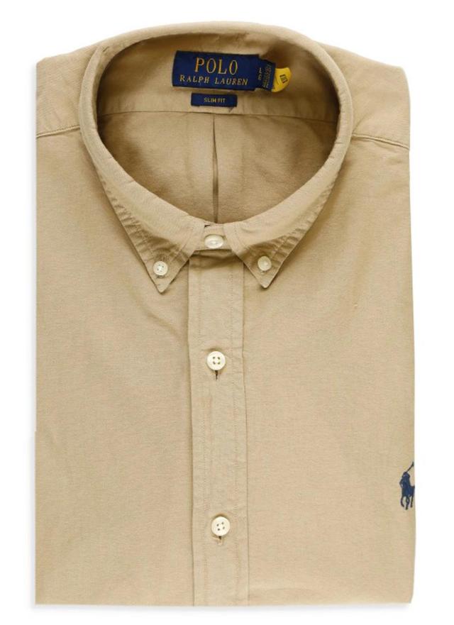 Polo Pony Button-collar Shirt In Brown Product Image