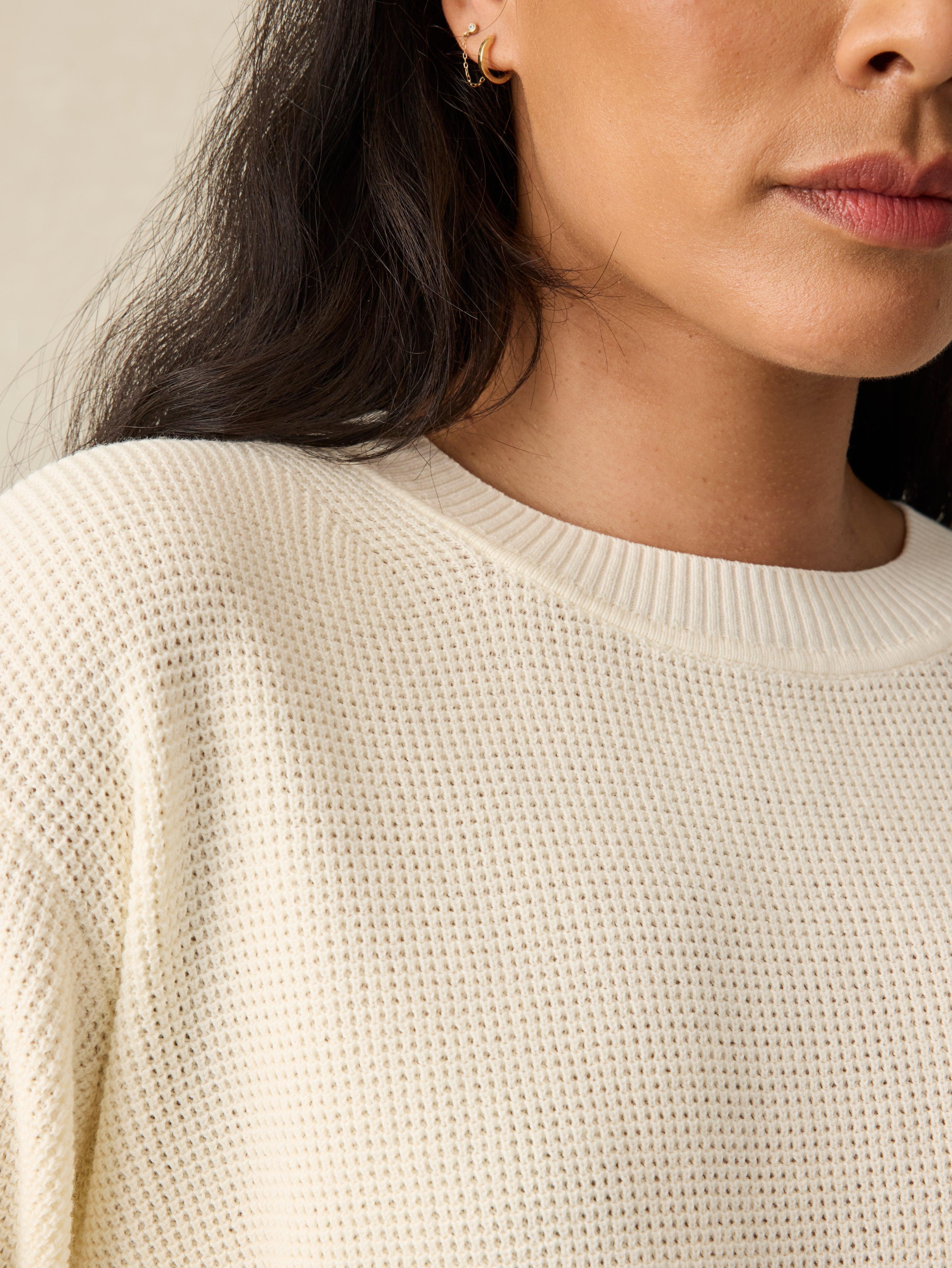 Sunwashed Relaxed Sweater - White Shell Female Product Image