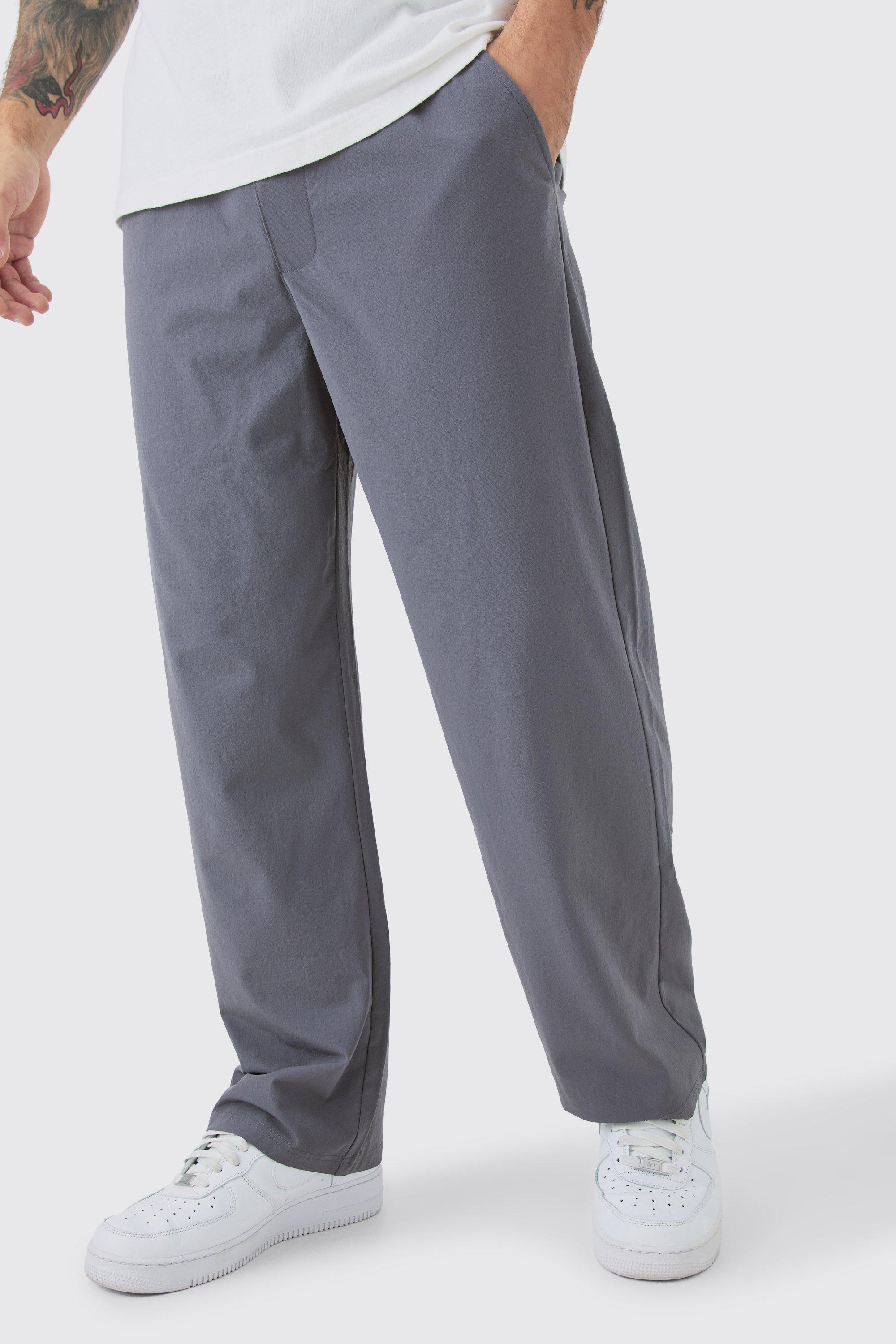 Elasticated Technical Stretch Relaxed Cropped Trouser | boohooMAN USA Product Image