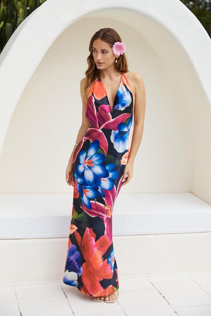 RUNAWAY THE LABEL Posey Maxi Dress Maeve Print Product Image