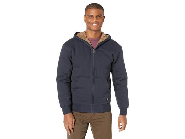 Mens Dickies Fleece-Lined Zip-Front Hoodie Dark Blue Product Image