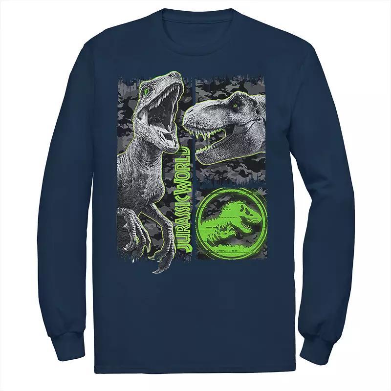 Mens Jurassic World Two Raptor T-Rex Camo Scratch Tee Product Image