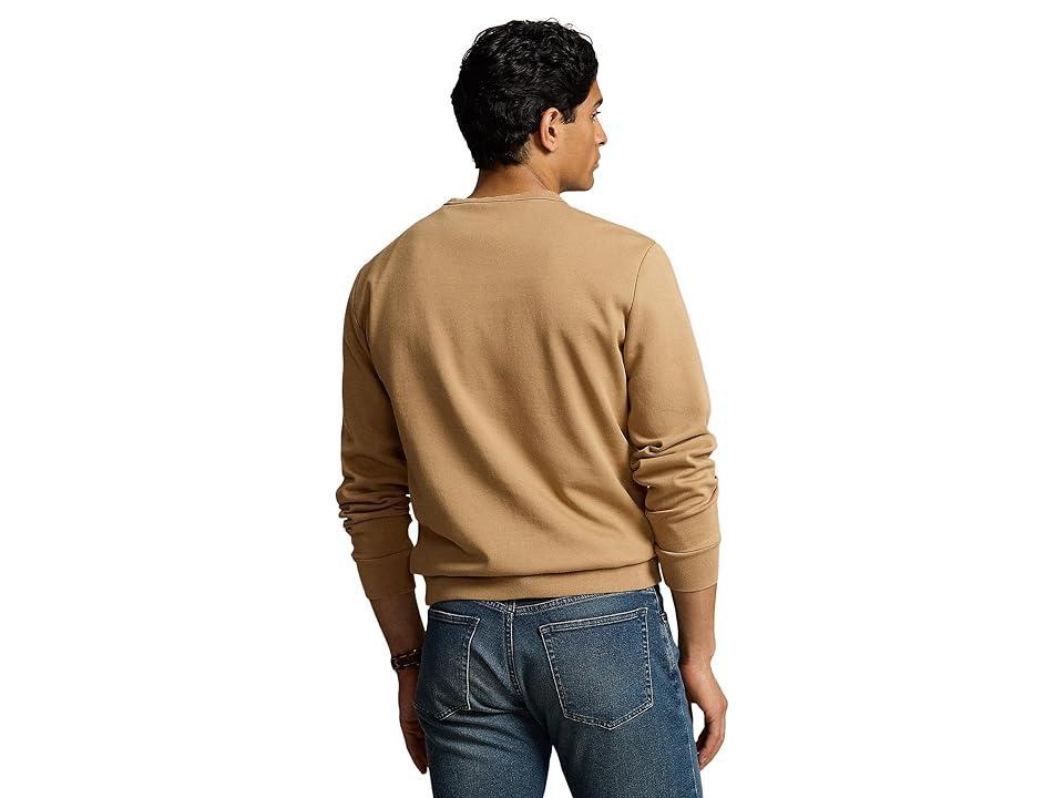 Polo Ralph Lauren Embroidered-Logo Double-Knit Sweatshirt (Camel) Men's Sweatshirt Product Image